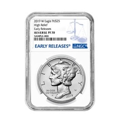 2019-W 1 oz American Palladium Eagle Reverse Proof Coin NGC PF70 ER
