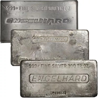 100 oz Engelhard Silver Bar