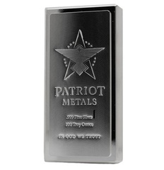 100 oz Patriot Metals Stacker Silver Bar