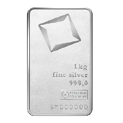1 Kilo Valcambi Silver Bar – Matte