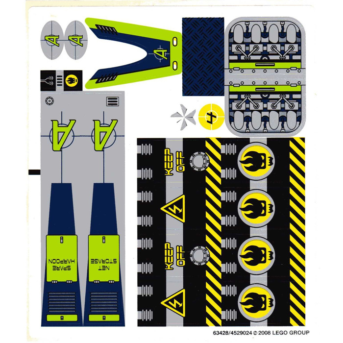 LEGO Sticker Sheet for Set 8633 (63428)