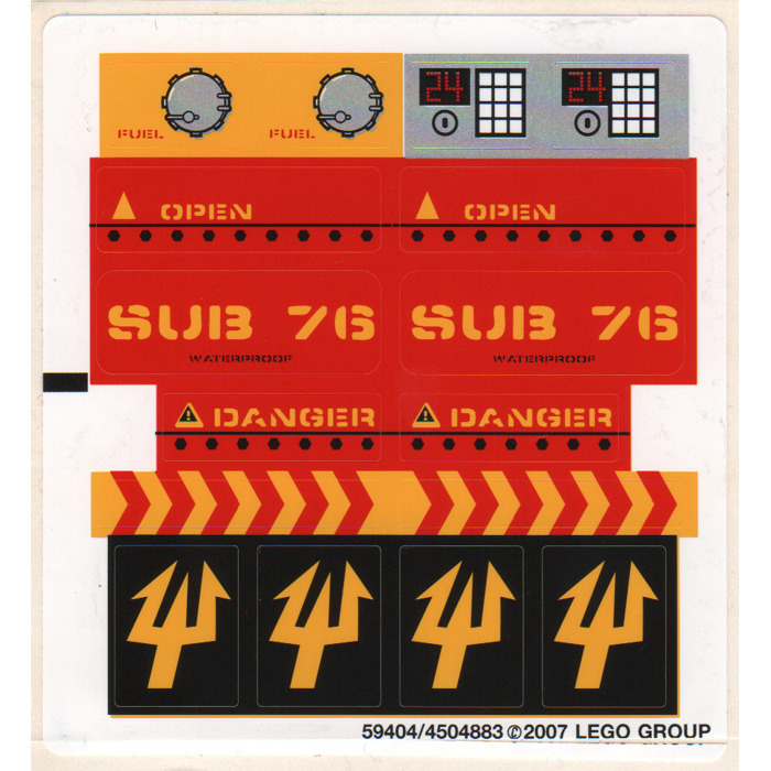 LEGO Sticker Sheet for Set 7776 (59404)
