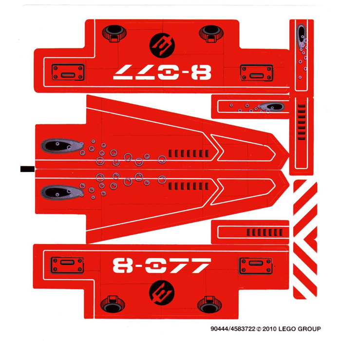 LEGO Sticker Sheet for Set 8077 (90444)
