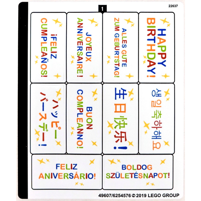 LEGO Sticker Sheet for Set 40348 (49607)