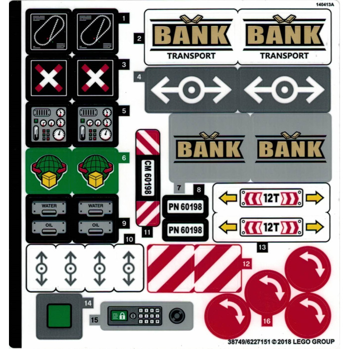 LEGO Sticker Sheet for Set 60198 (38749)