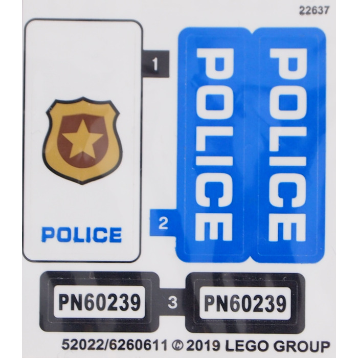 LEGO Sticker Sheet for Set 60239 (52022)
