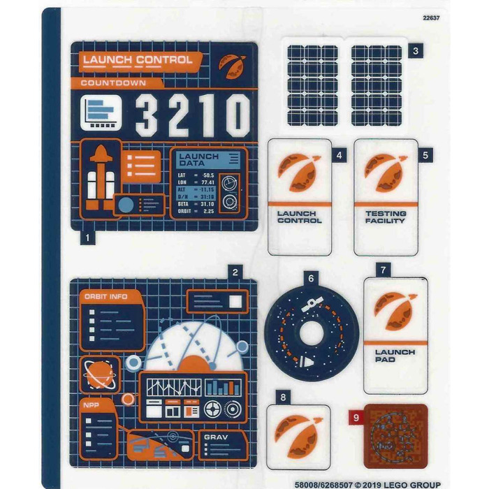 LEGO Sticker Sheet for Set 60228 (58008)