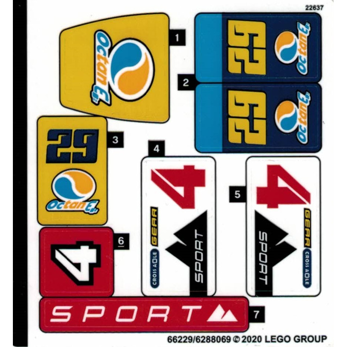 LEGO Sticker Sheet for Set 60256 (66229)