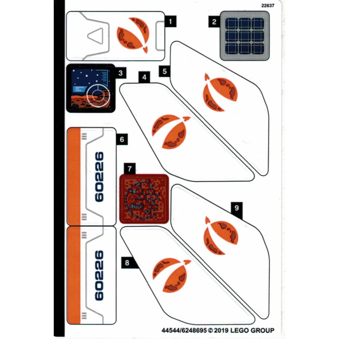 LEGO Sticker Sheet for Set 60226 (44544)