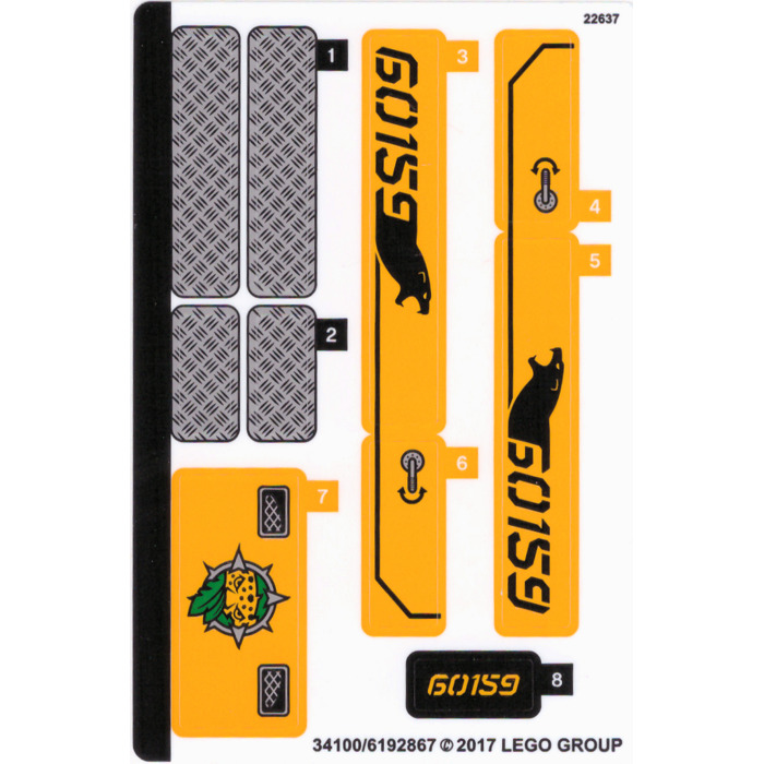 LEGO Sticker Sheet for Set 60159 (34100)
