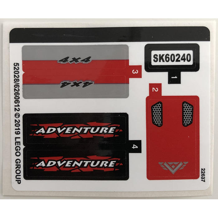 LEGO Sticker Sheet for Set 60240 (52028)