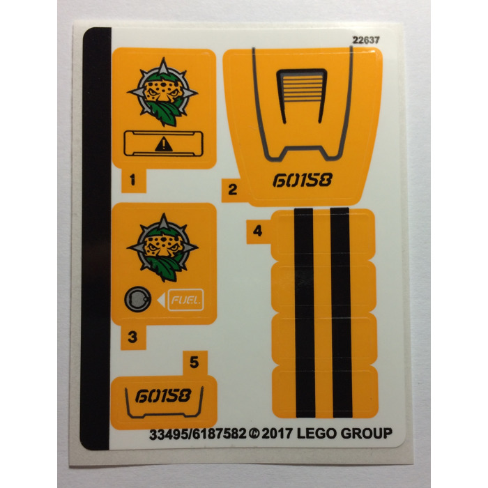 LEGO Sticker Sheet for Set 60158 (33495)