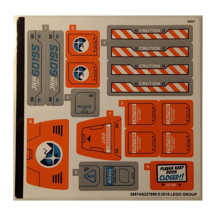 LEGO Sticker Sheet for Set 60195 (38874)