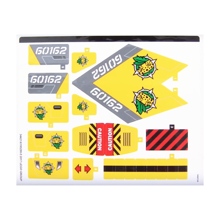 LEGO Sticker Sheet for Set 60162 (34421)