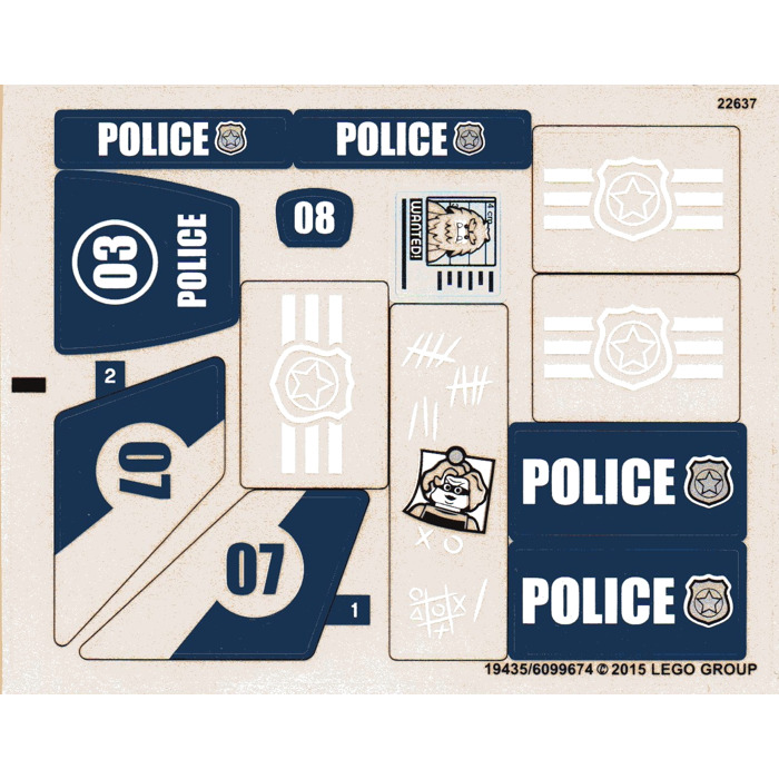 LEGO Transparent Sticker Sheet for Set 60069 (19435)