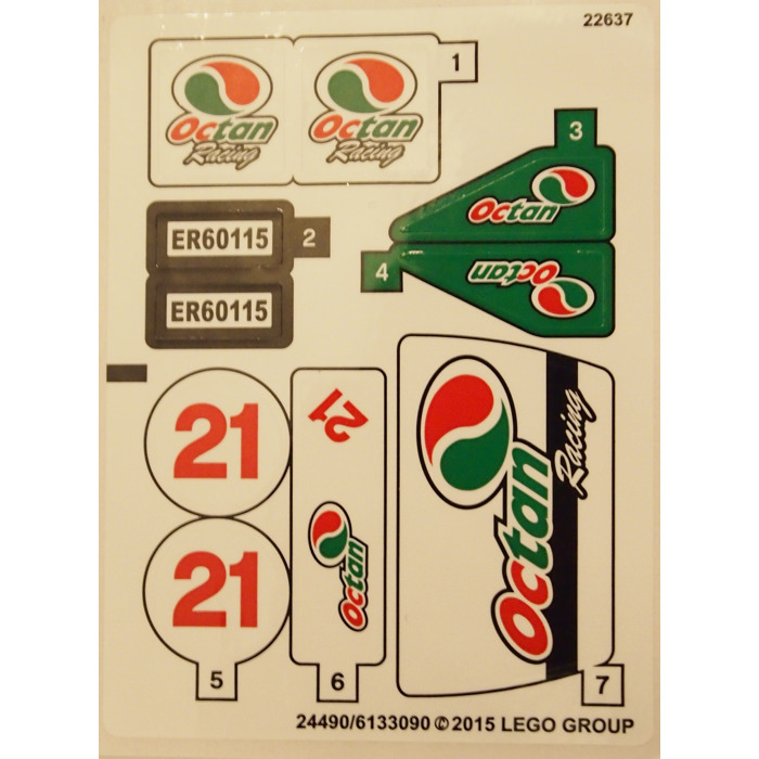 LEGO Sticker Sheet for Set 60115 (24490 / 24498)