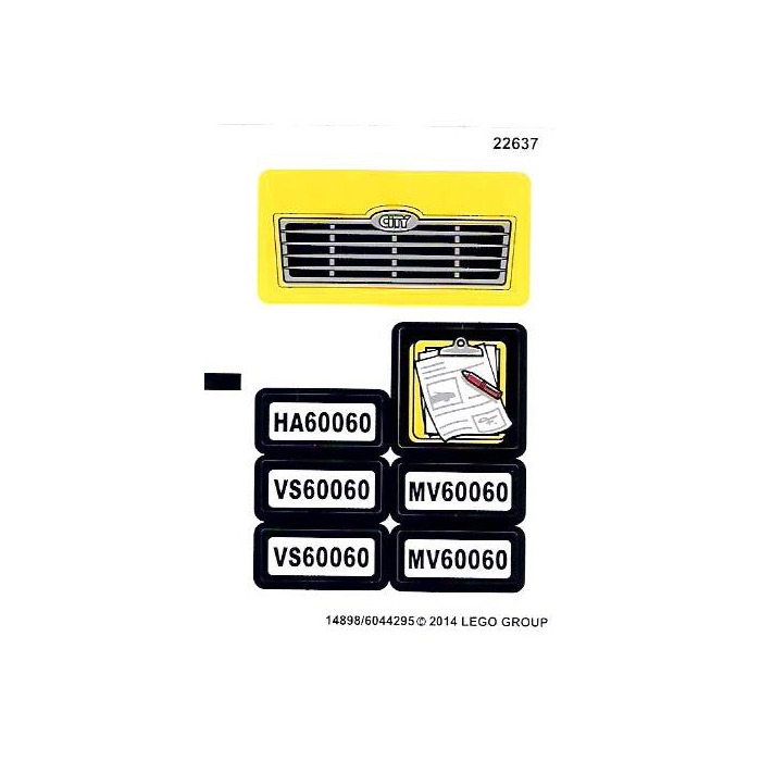 LEGO Sticker Sheet for Set 60060 (14898)