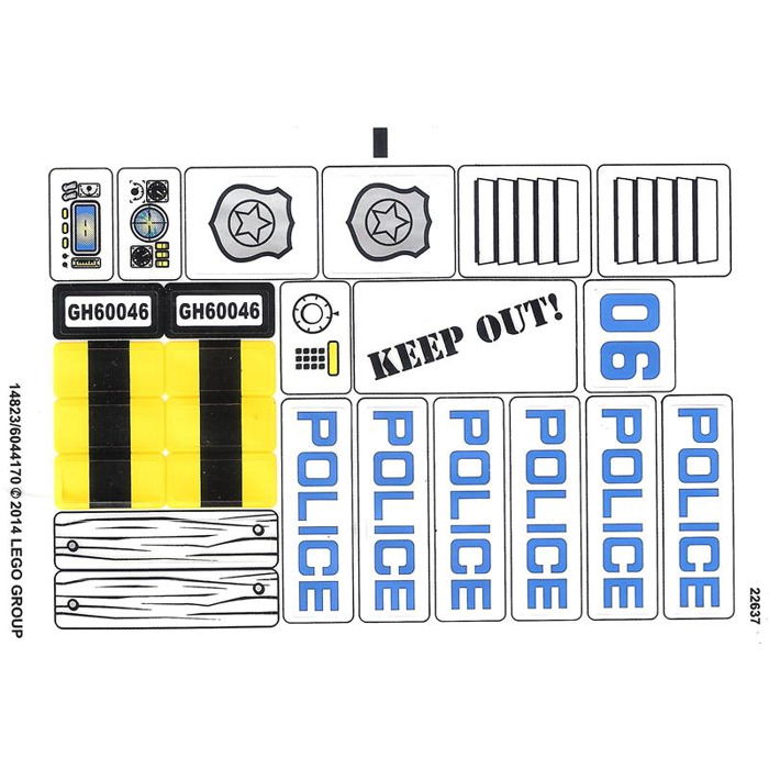LEGO Sticker Sheet for Set 60046 (14823)