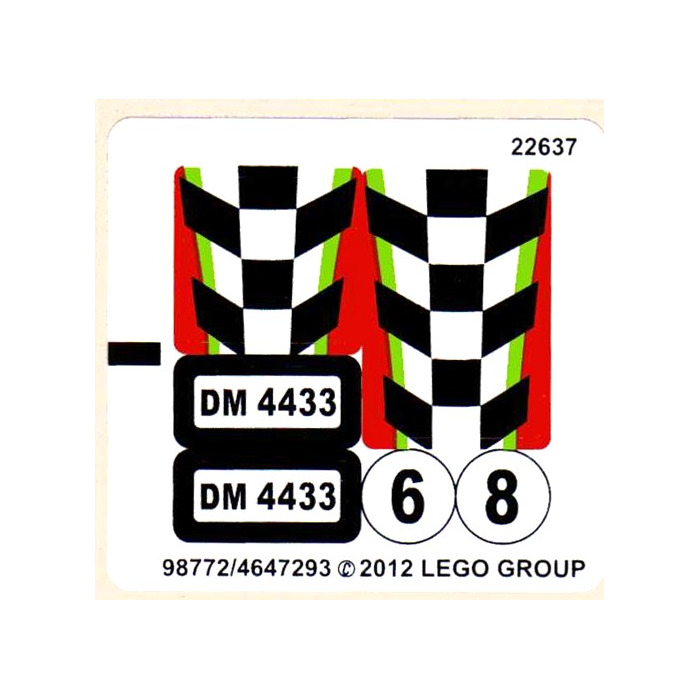 LEGO Sticker Sheet for Set 4433 (98772)