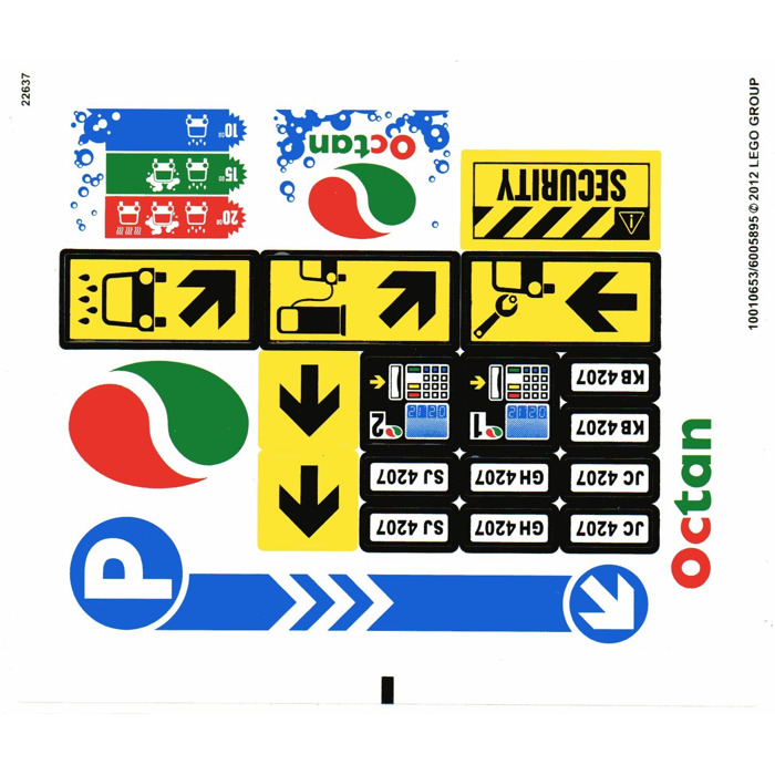 LEGO White Sticker Sheet for Set 4207 (10653)