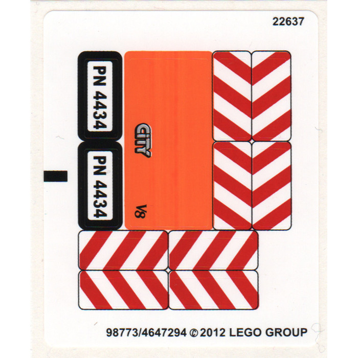 LEGO Sticker Sheet for Set 4434 (98773)