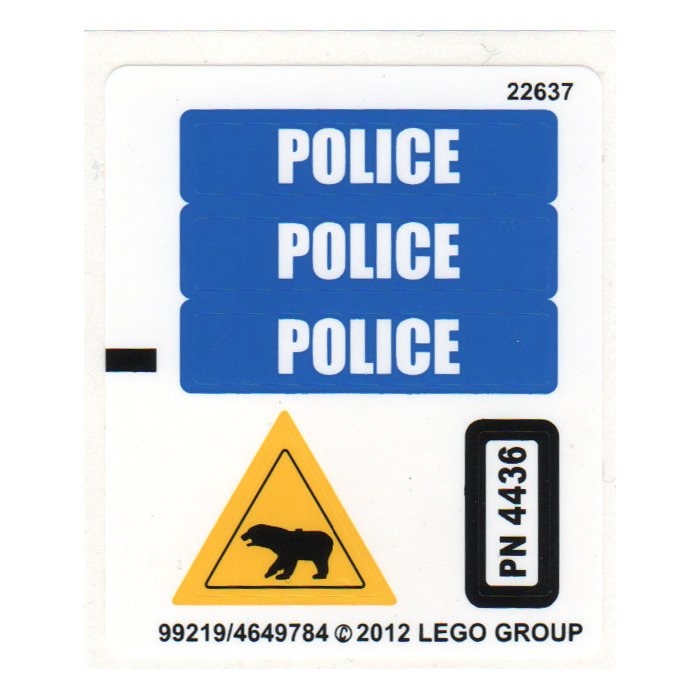 LEGO Sticker Sheet for Set 4436 (99219)