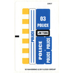 LEGO Sticker Sheet for Set 7286 (93164)