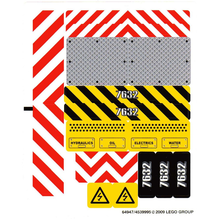 LEGO Sticker Sheet for Set 7632 (64947)