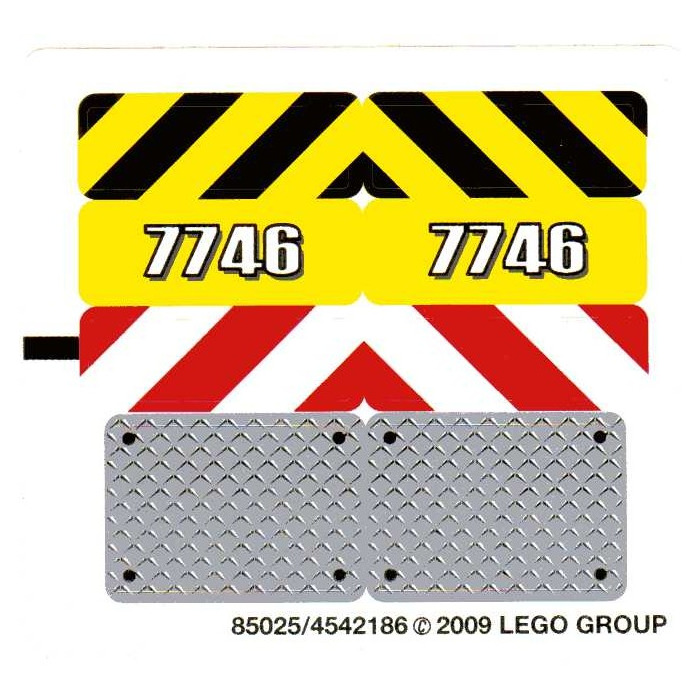 LEGO White Sticker Sheet for Set 7746 (85025)