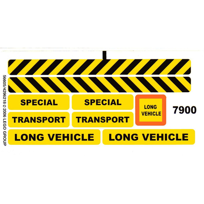 LEGO White Sticker Sheet for Set 7900 (56605)