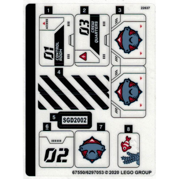 LEGO Sticker Sheet for Set 60265 (67550)