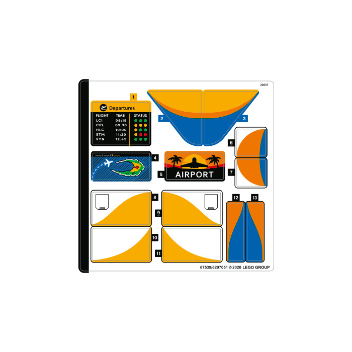 LEGO Sticker Sheet for Set 60262 (67539)