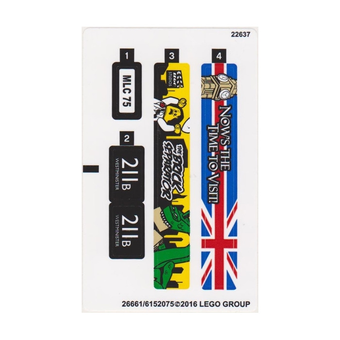 LEGO Sticker Sheet for Set 40220 (26661)
