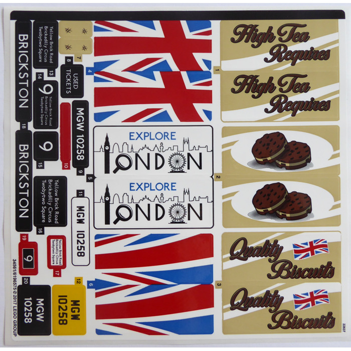 LEGO Sticker Sheet for Set 10258 (34561)
