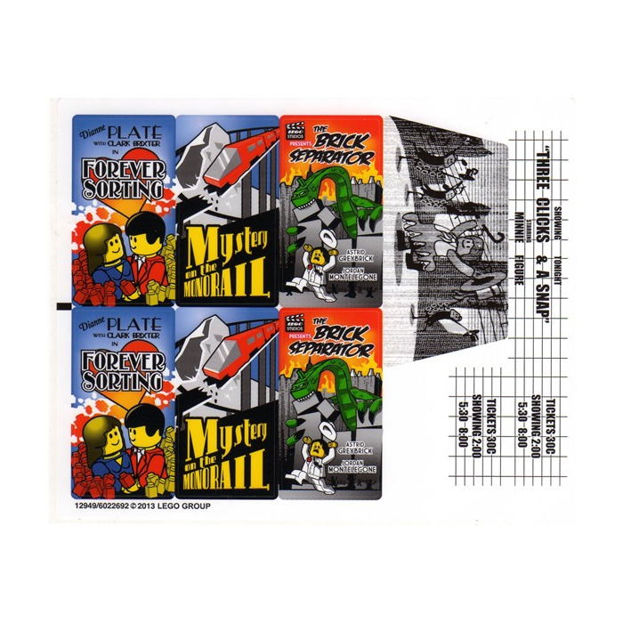 LEGO White Sticker Sheet for Set 10232 (12949)