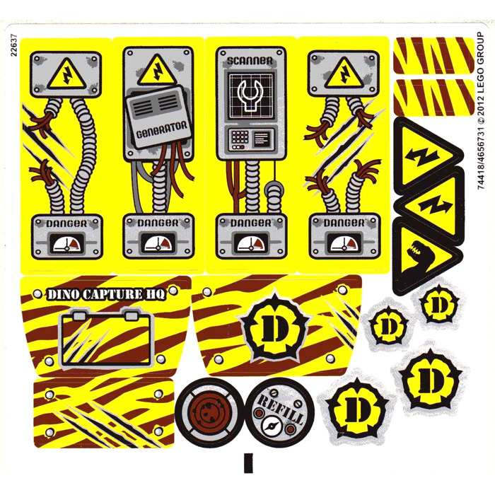 LEGO Sticker Sheet for Set 5887 (74418)