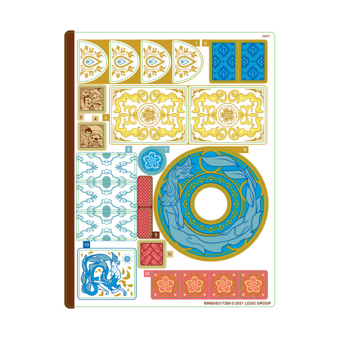 LEGO Sticker Sheet for Set 43181 (69660)
