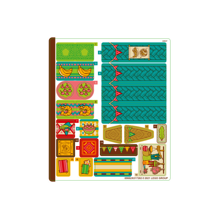 LEGO Sticker Sheet for Set 43185 (69662)