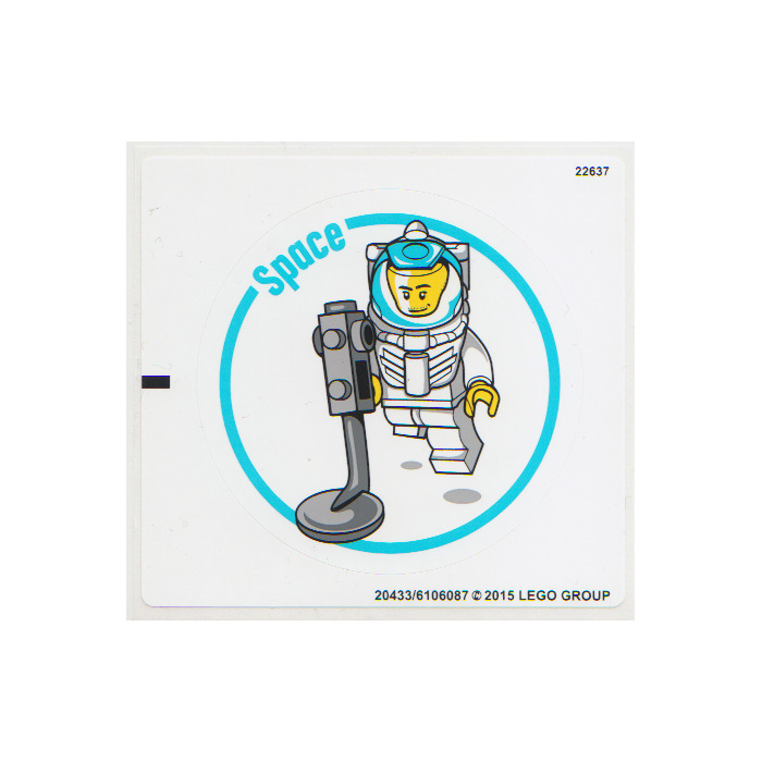 LEGO White Sticker Sheet for Set 45102 (20433)