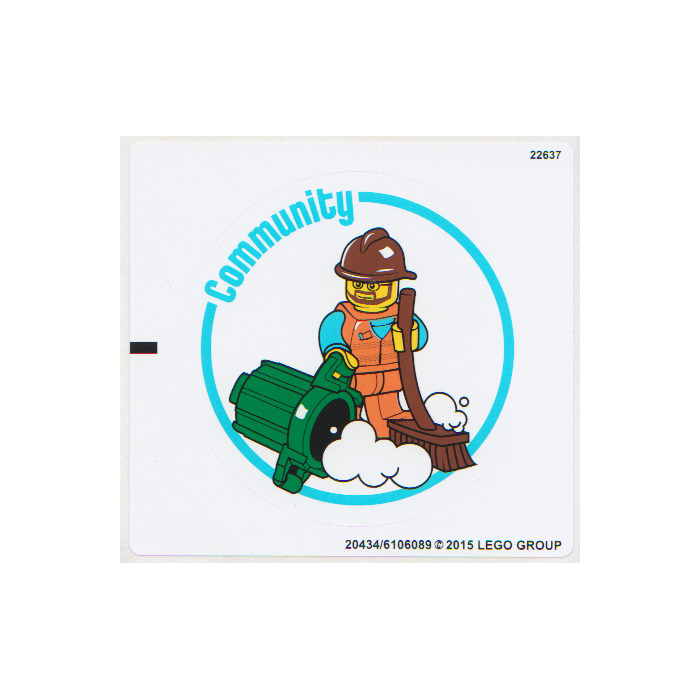 LEGO White Sticker Sheet for Set 45103 (20434)