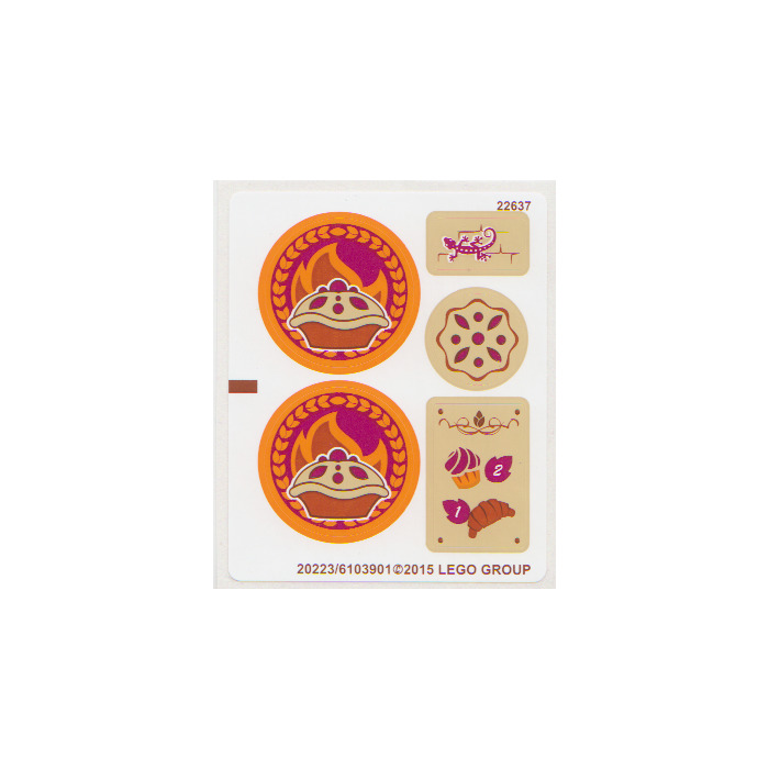 LEGO White Sticker Sheet for Set 41074 (20223)