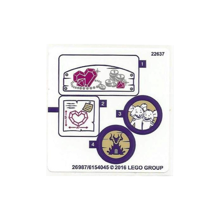 LEGO Sticker Sheet for Set 41177 (26987 / 26988)
