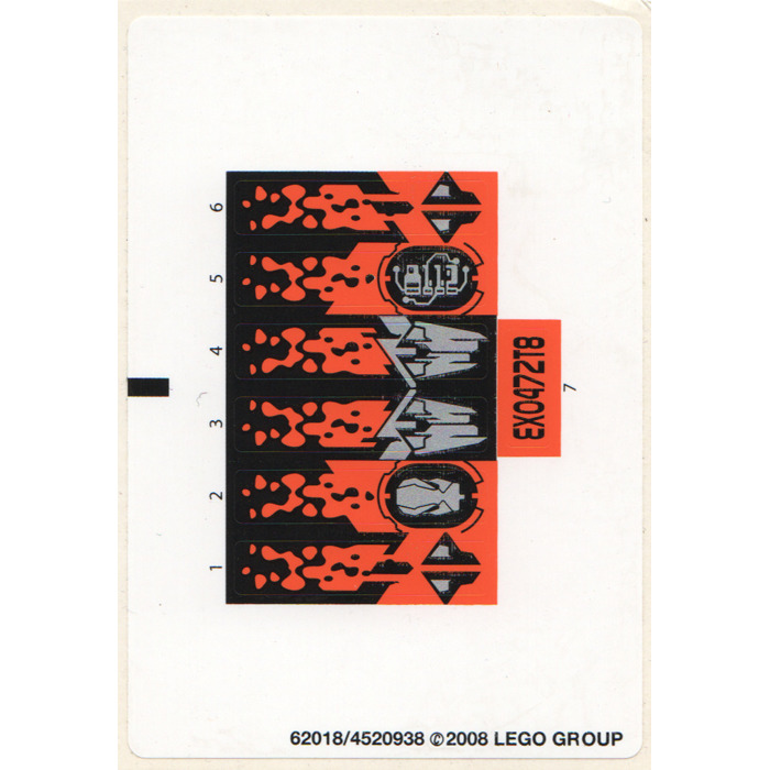 LEGO Sticker Sheet for Set 8112 (62018)