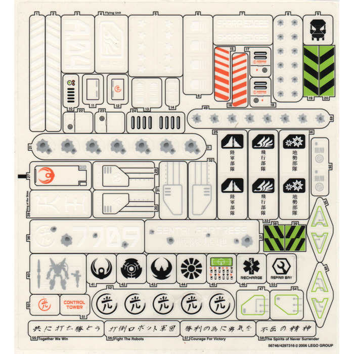 LEGO Sticker Sheet for Set 7709 (56746)