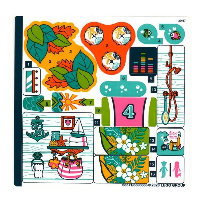 LEGO Sticker Sheet for Set 41428 (68571)