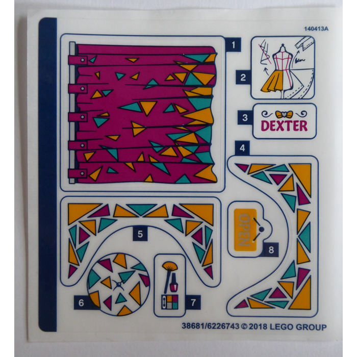LEGO Sticker Sheet for Set 41344 (38681)