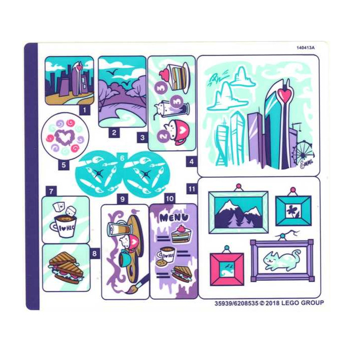 LEGO Sticker Sheet for Set 41336 (35939)