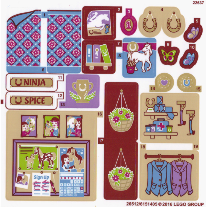 LEGO Sticker Sheet for Set 41126 (26512 / 26514)