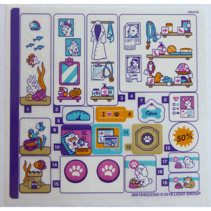 LEGO Sticker Sheet for Set 41345 (38015)