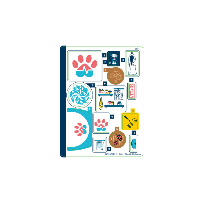 LEGO Sticker Sheet for Set 41445 (72755)